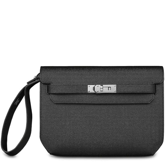 Pochette Cuir Grainé — Noir