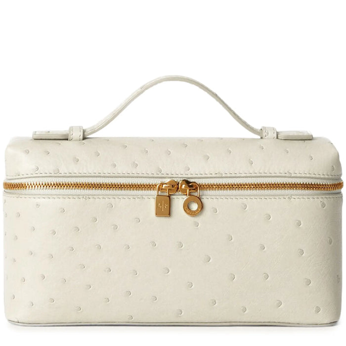 Sacoche Cuir Grainé — Blanc