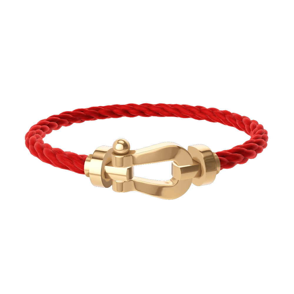 Bracelet Câble Marine — Rouge & Doré | COMOCLO
