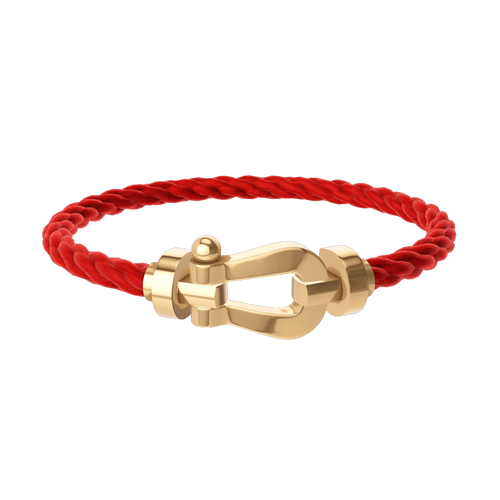 Bracelet Câble Marine — Rouge & Doré | COMOCLO
