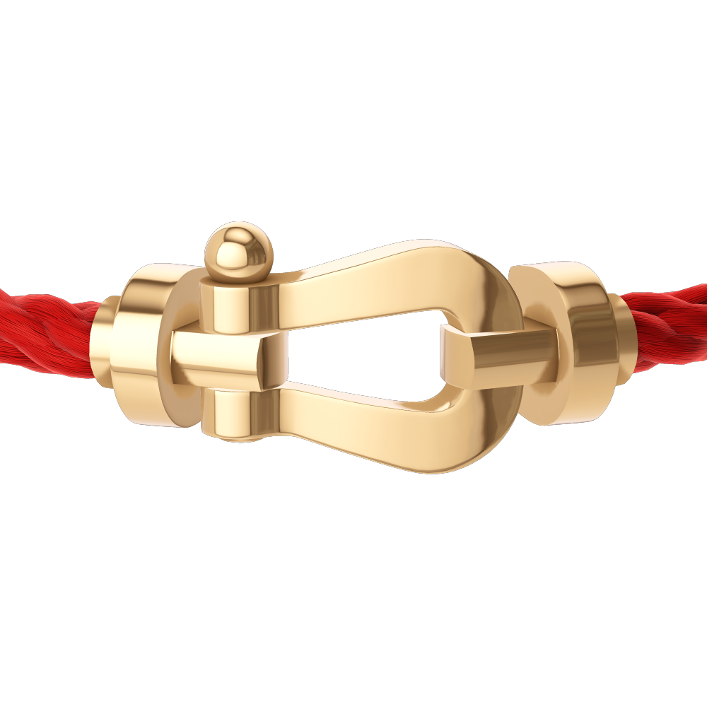 Bracelet Câble Marine — Rouge & Doré — vue 2 | COMOCLO