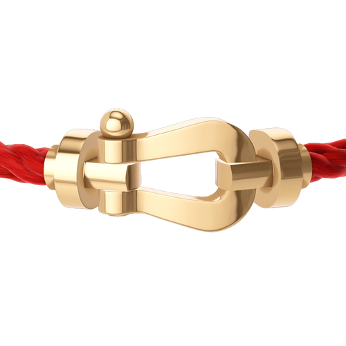 Bracelet Câble Marine — Rouge & Doré — vue 2 | COMOCLO