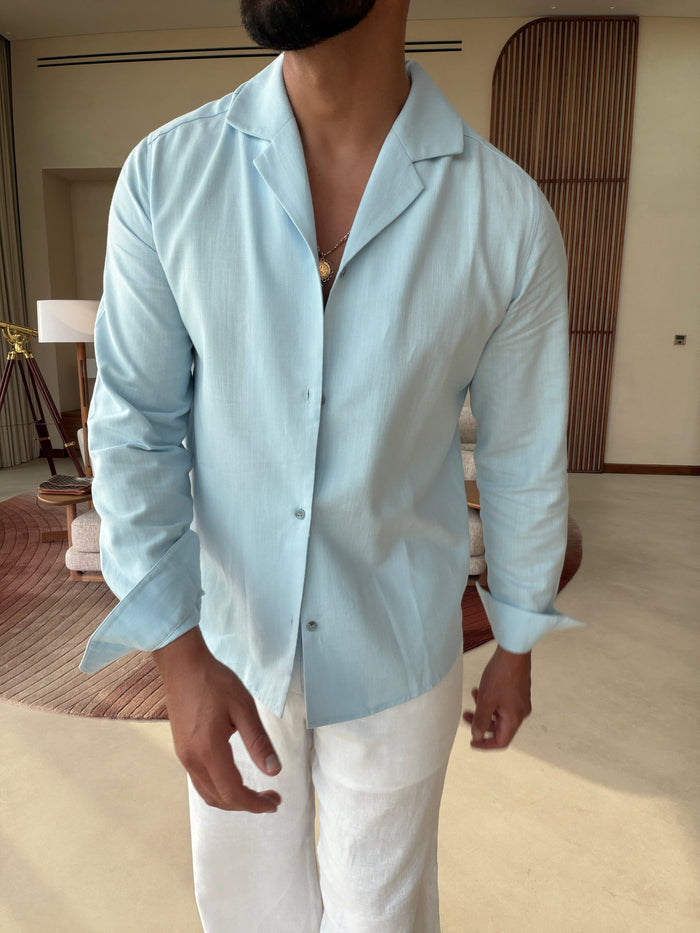 Chemise RIVÉ Lin Classique — Bleu Doux