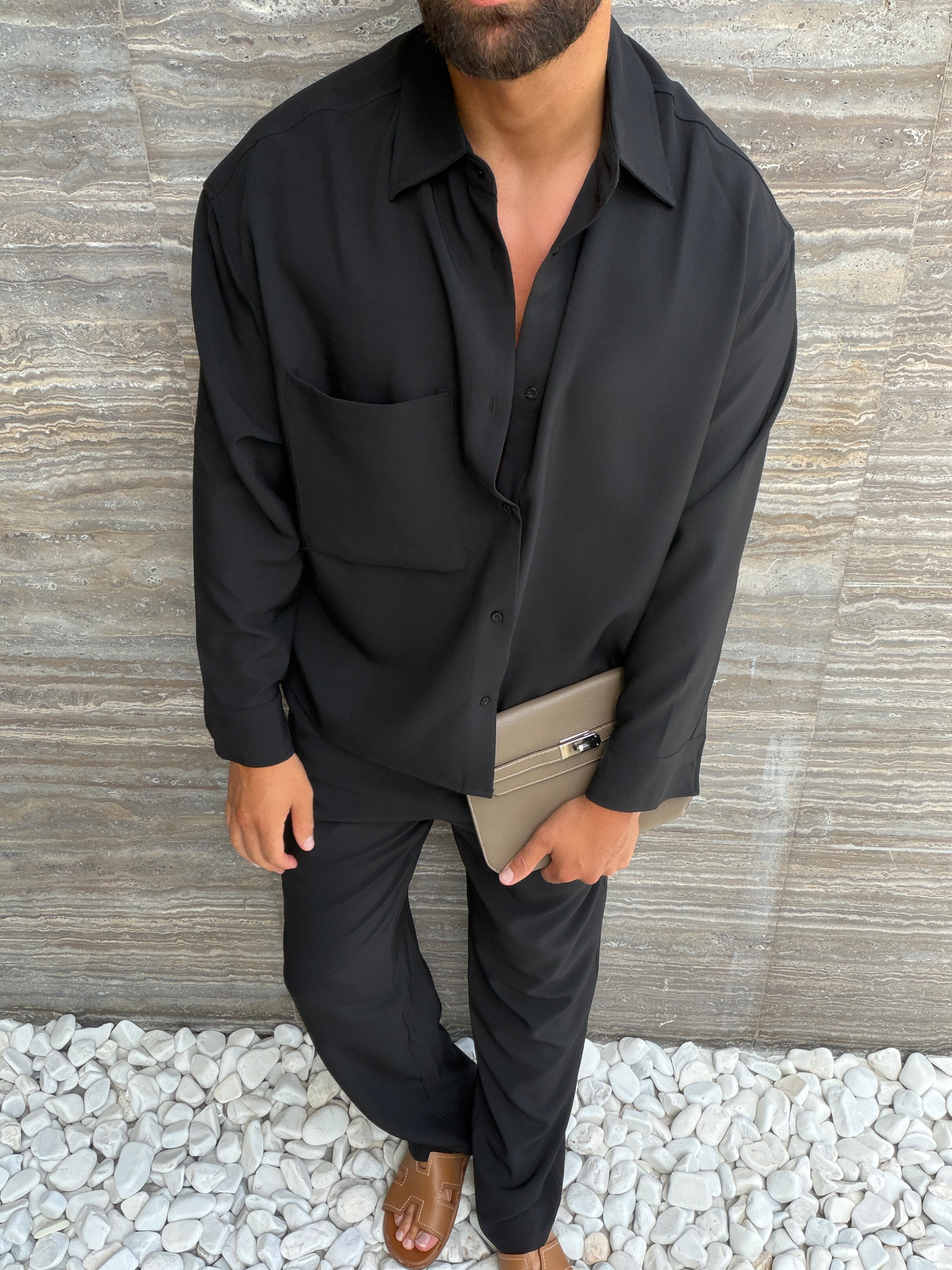 Chemise MILOS pour homme, coloris Noir | COMOCLO