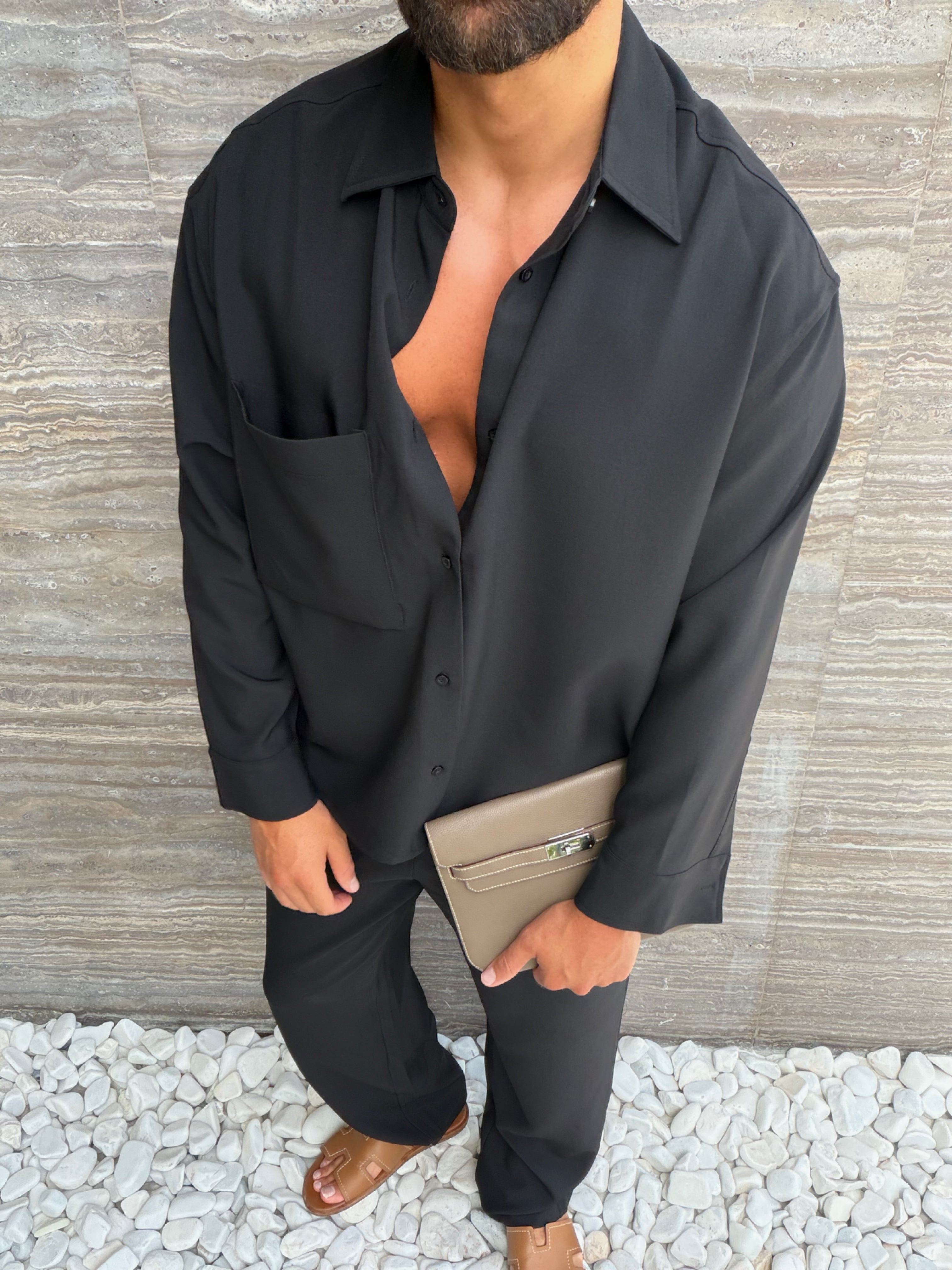 Chemise MILOS pour homme, coloris Noir — vue 5 | COMOCLO
