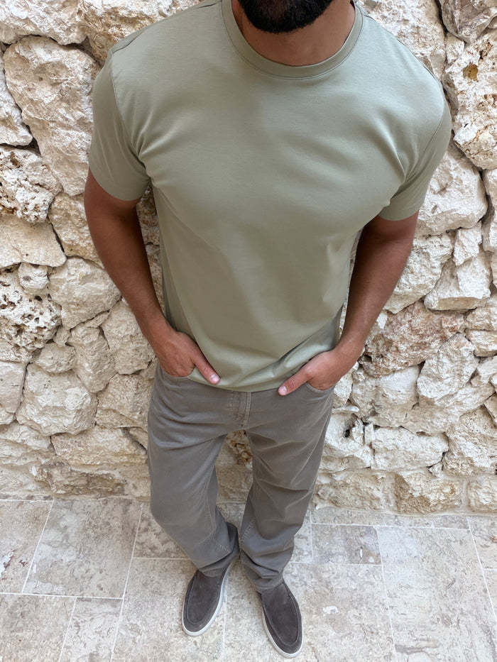 T-shirt Supima — Kaki