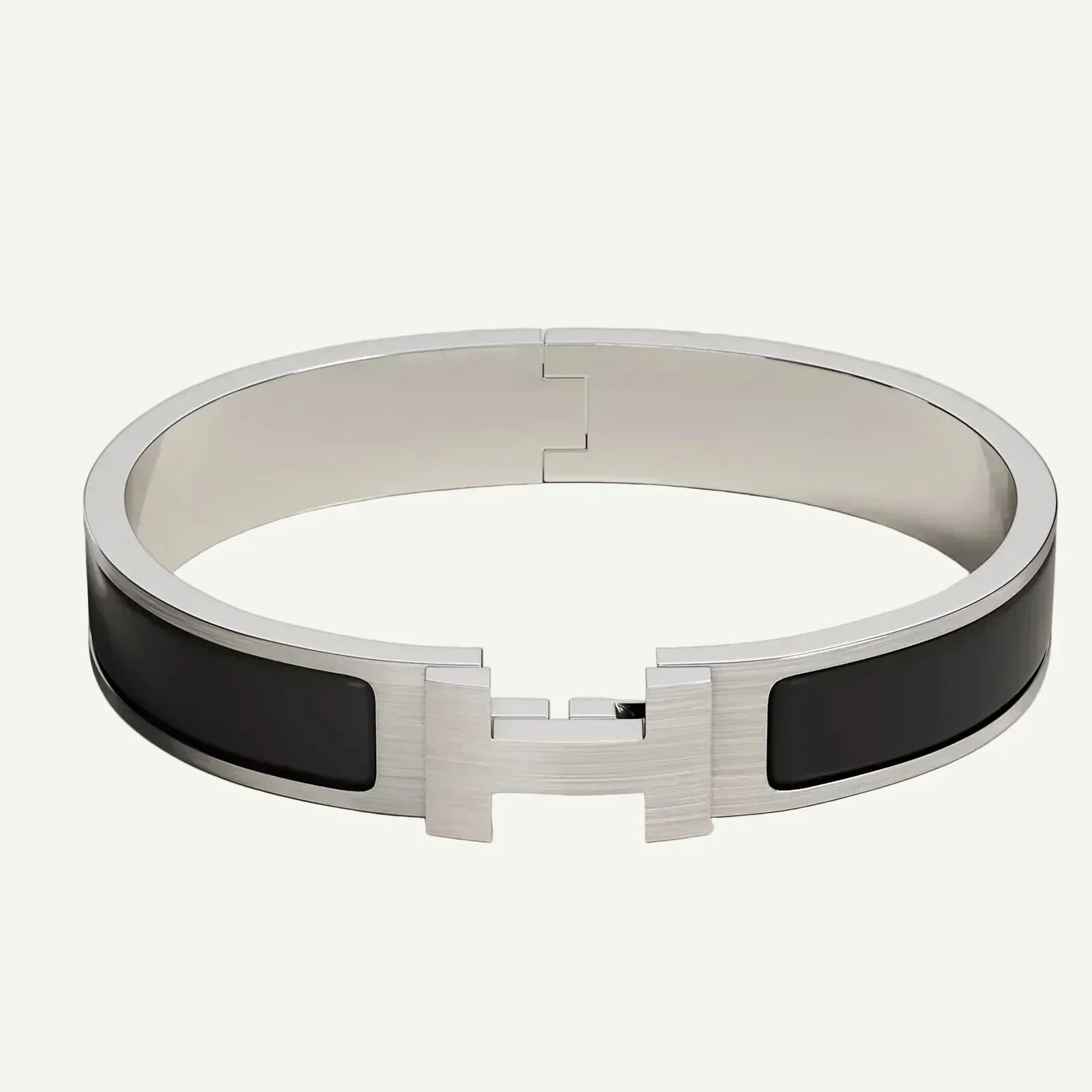 Bracelet Jonc Émail — Noir & Doré | COMOCLO