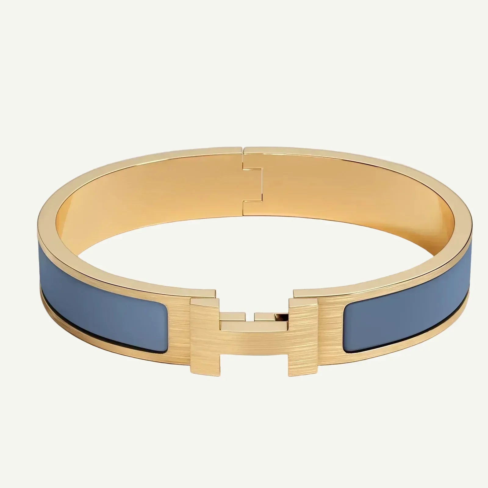 Bracelet Jonc Émail — Bleu Turquin & Doré | COMOCLO