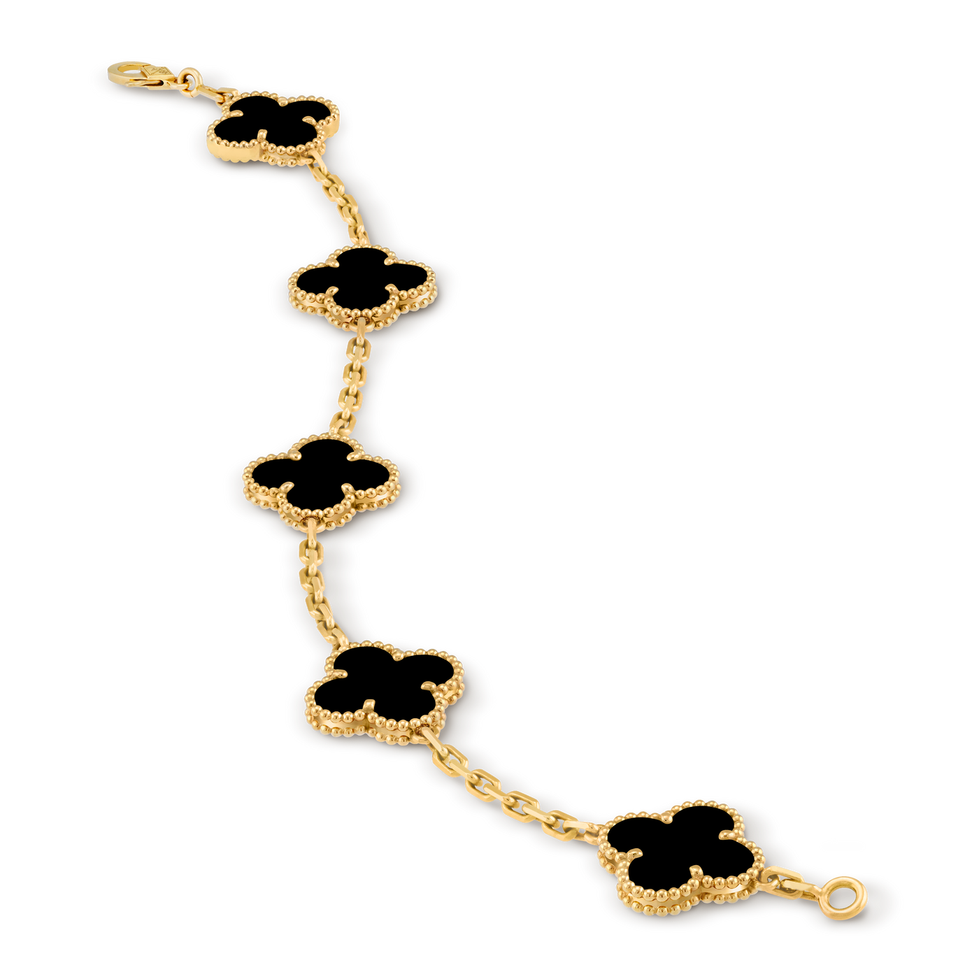 Bracelet Trèfle 5 Motifs — Œil de Tigre — vue 2 | COMOCLO
