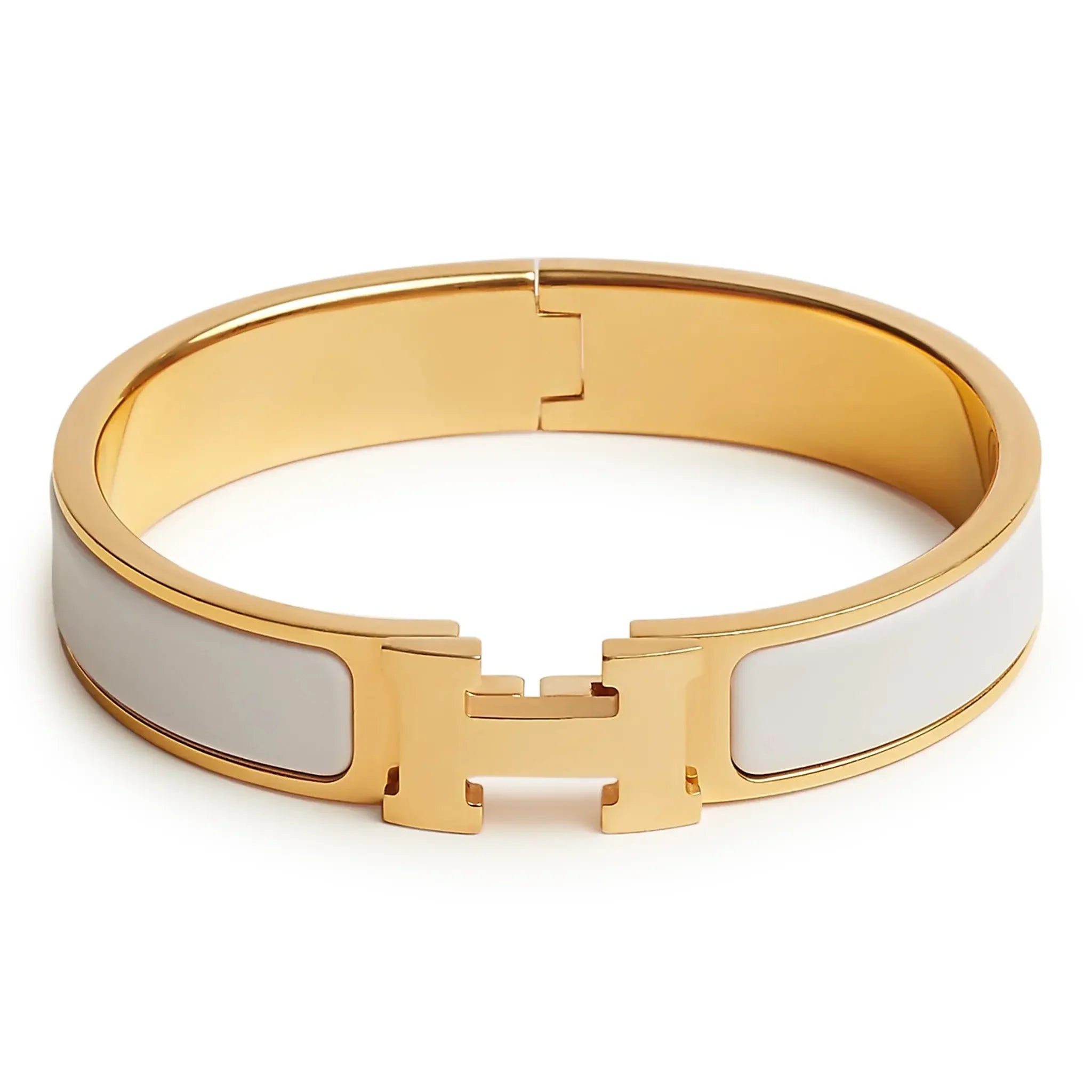 Bracelet Jonc Émail — Blanc Mat | COMOCLO