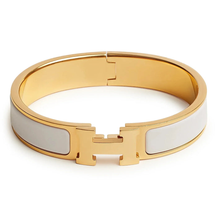 Bracelet Jonc Émail — Blanc Mat