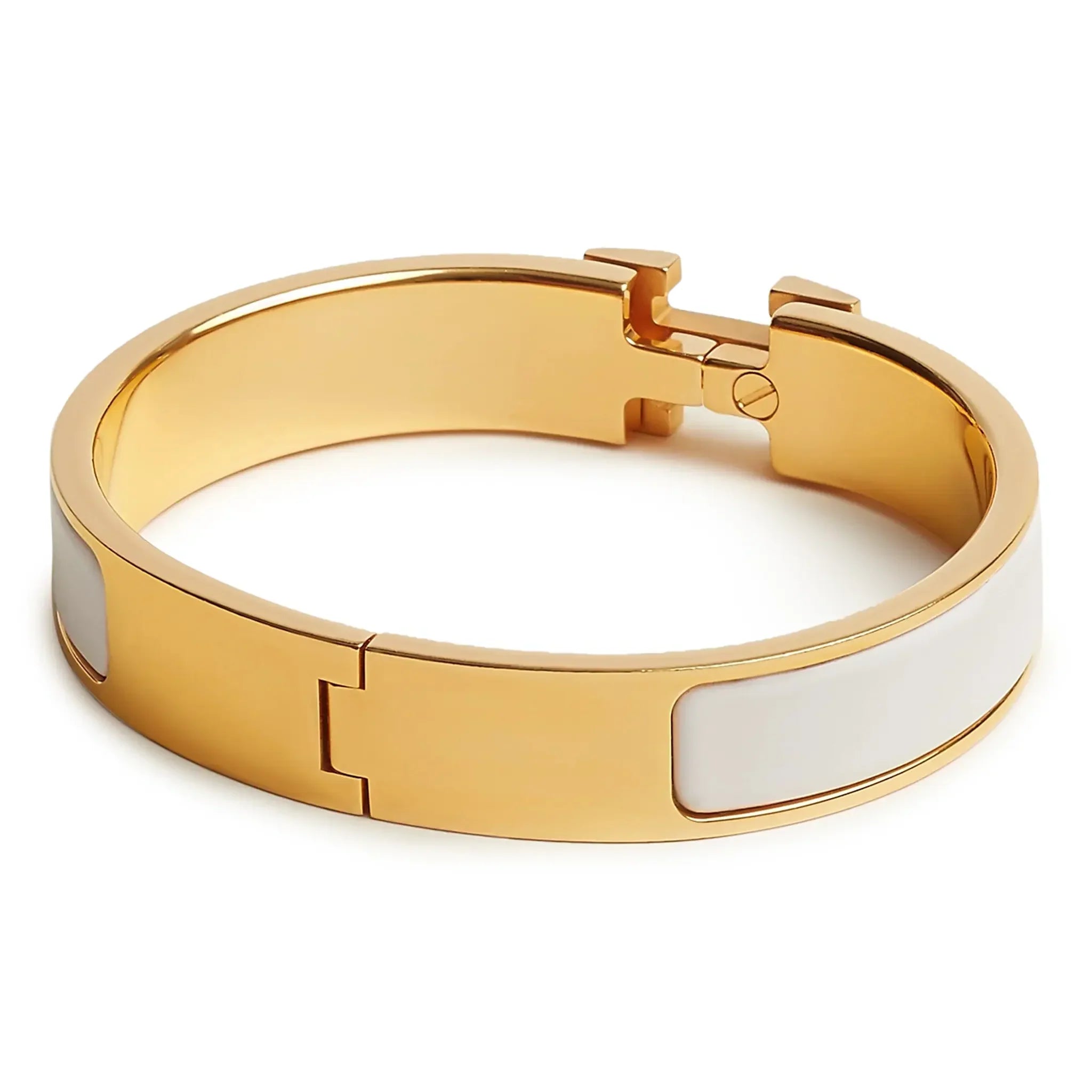 Bracelet Jonc Émail — Blanc Mat — vue 2 | COMOCLO