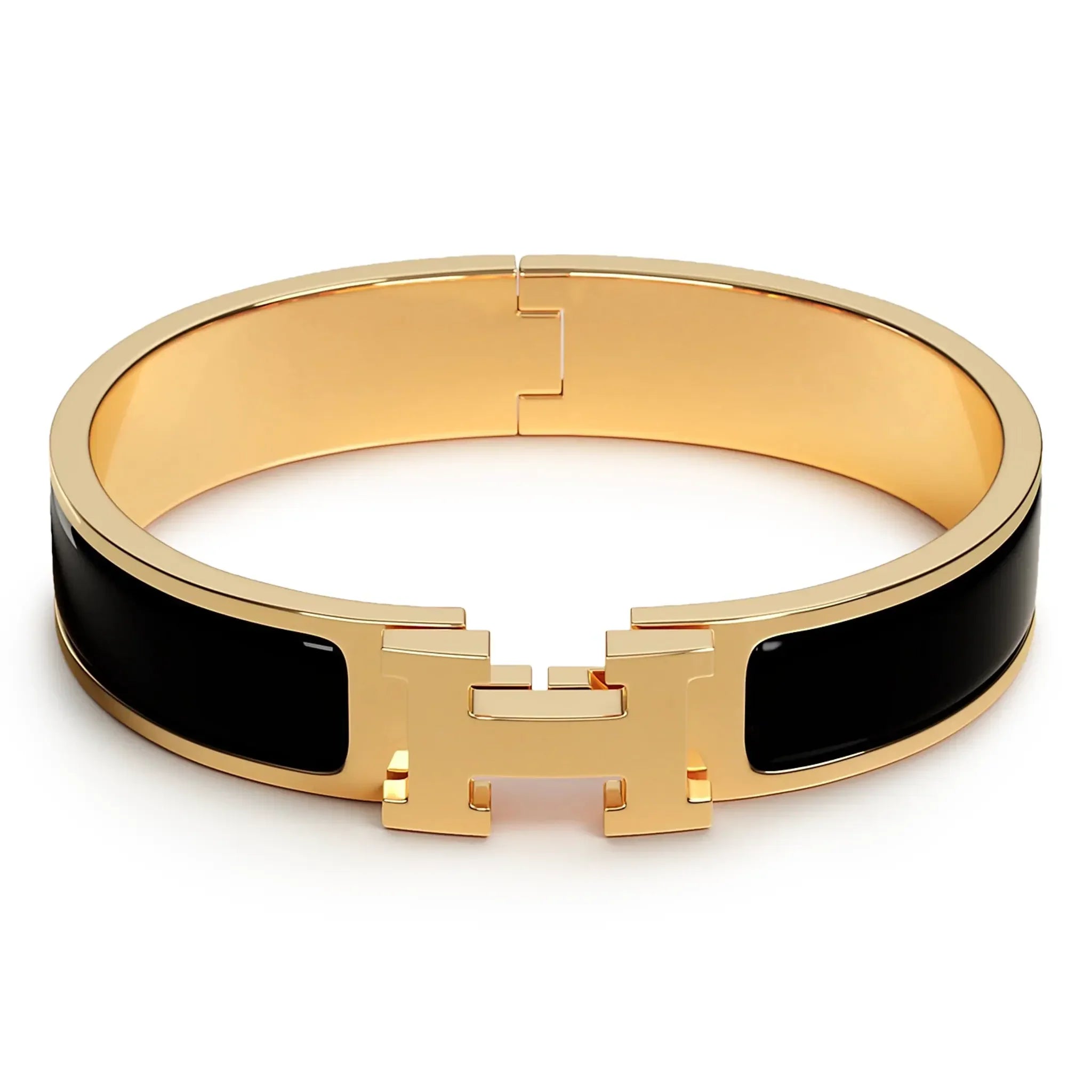 Bracelet Jonc Émail — Noir Mat | COMOCLO