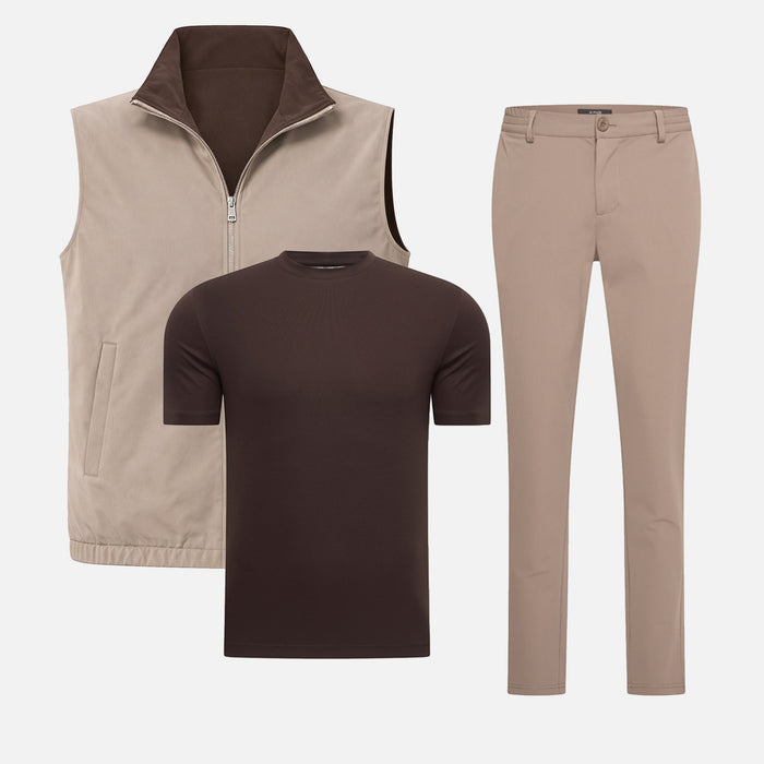Wendbares Set — Taupe / Espresso