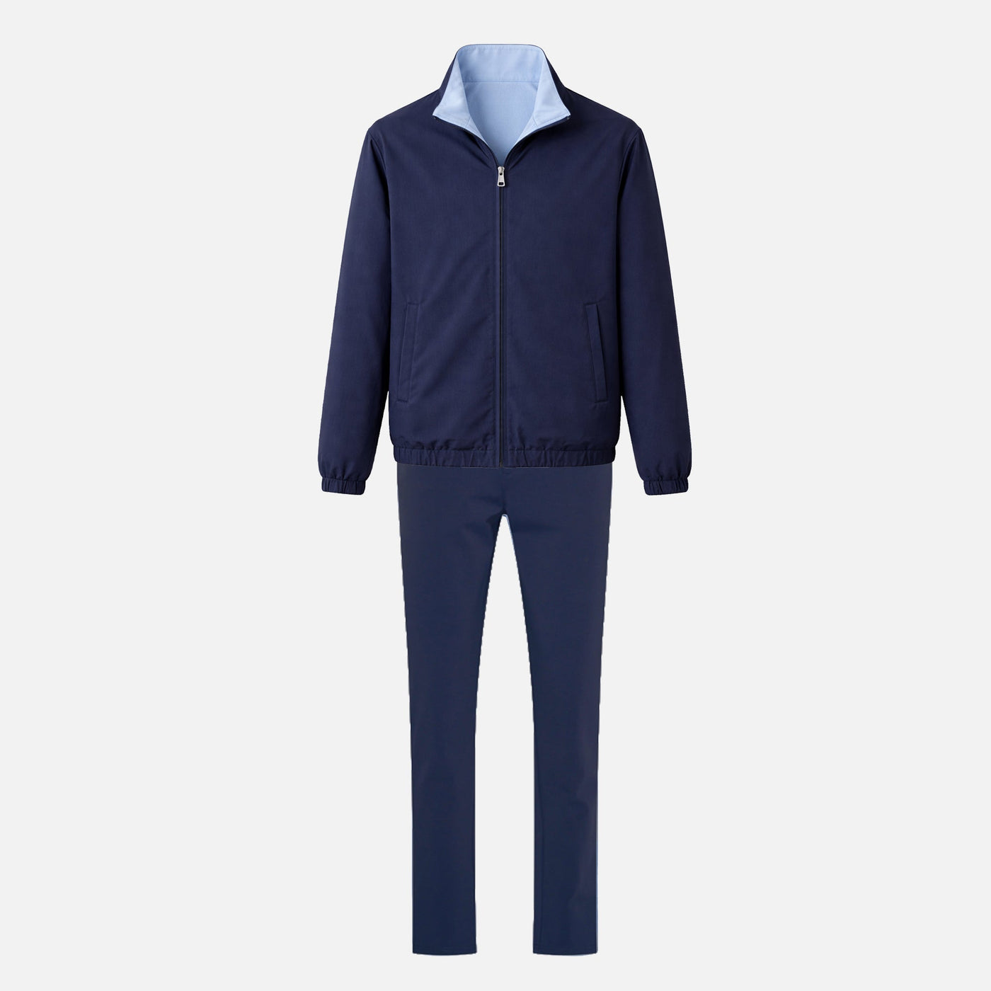 Ensemble Réversible Veste + Pantalon — Bleu Marine / Bleu Layette
