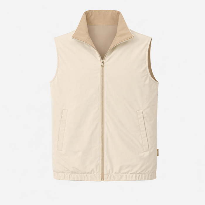 Wendbare Reiseweste — Creme / Beige