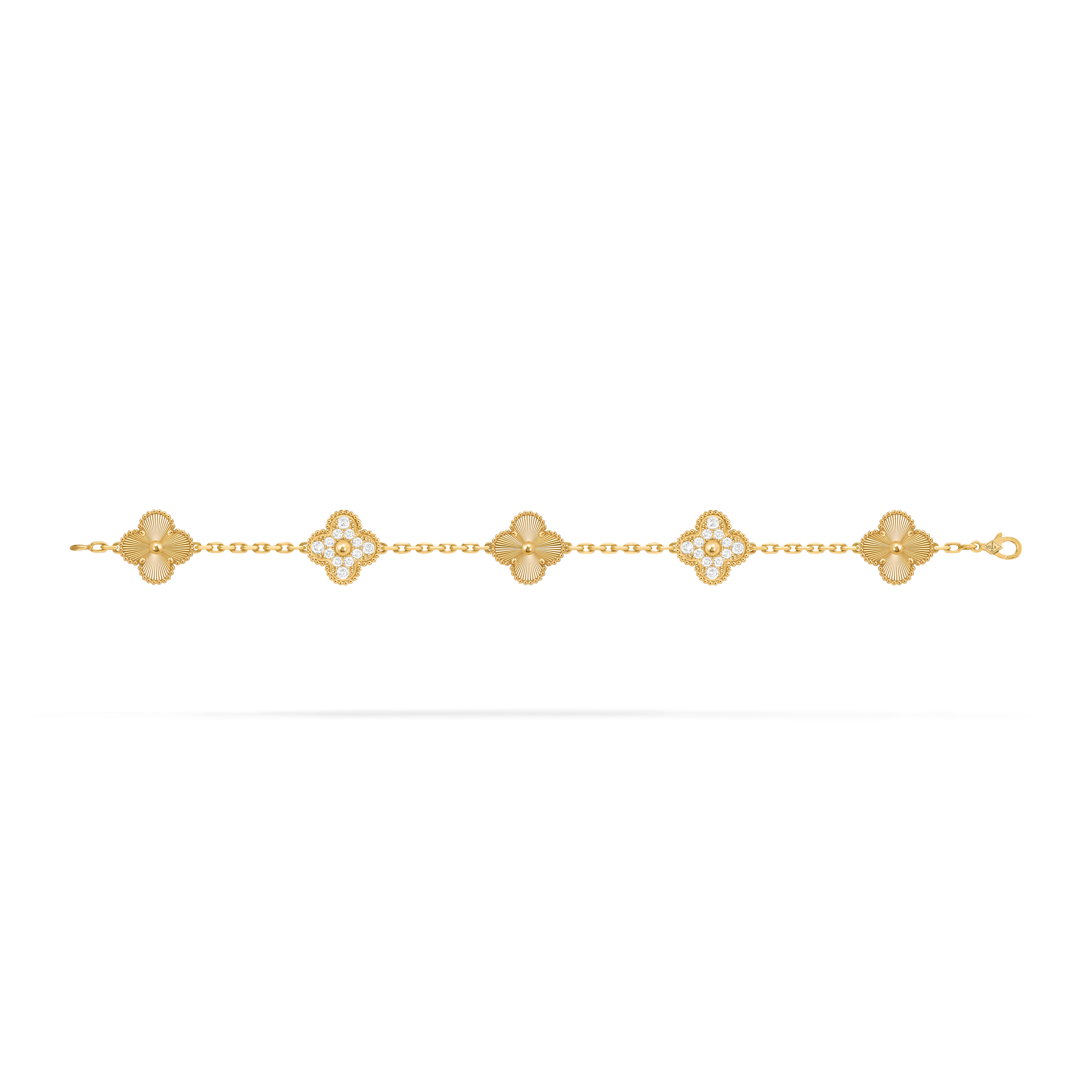 Bracelet Trèfle 5 Motifs — Doré — vue 3 | COMOCLO