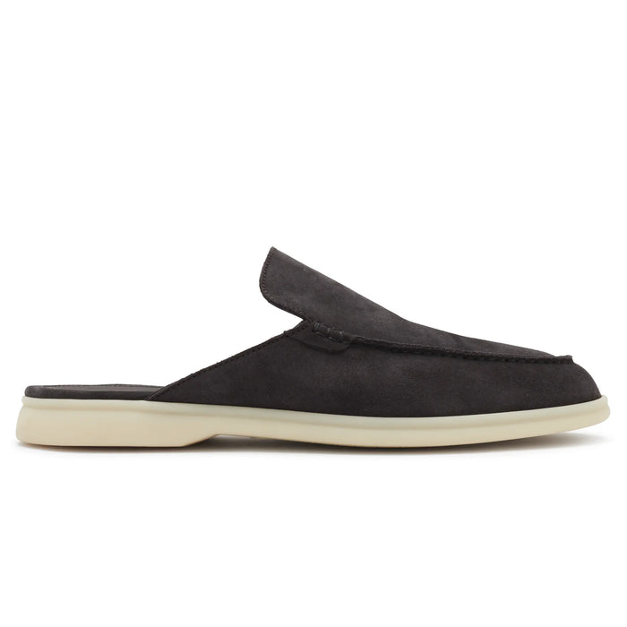 Mocassins Babouche Daim — Bleu Encre