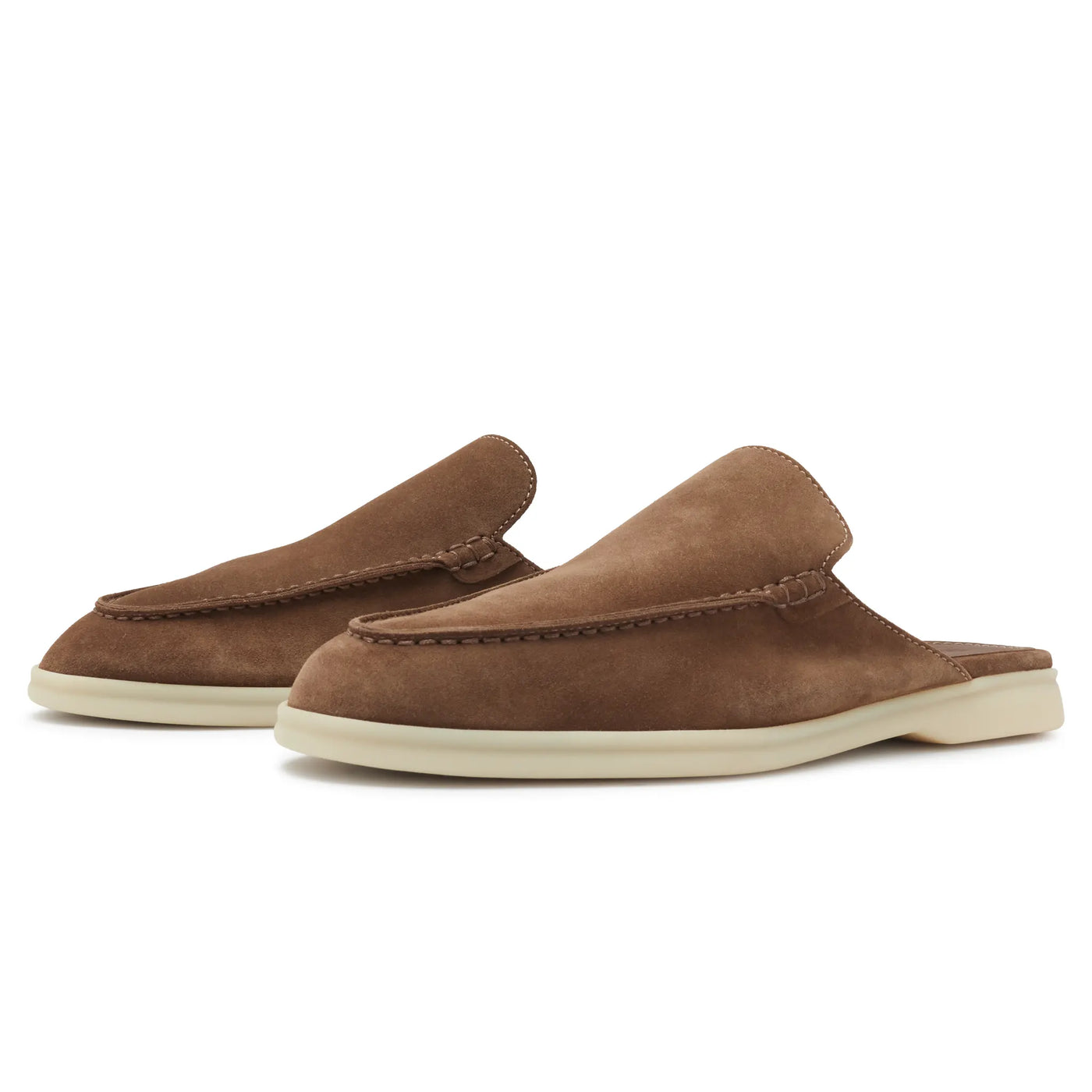 Mocassins Babouche Daim — Sauge — vue 2 | COMOCLO