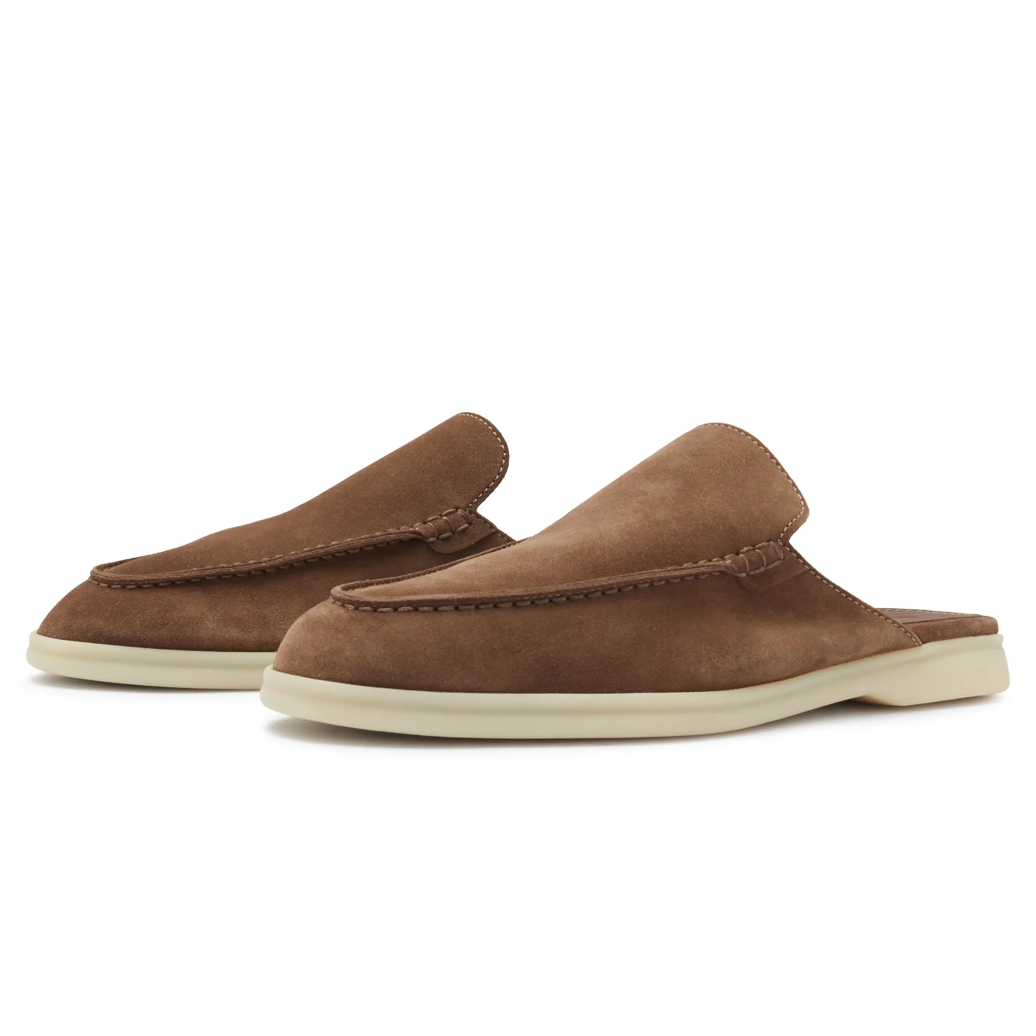 Mocassins Babouche Daim — Sauge — vue 2 | COMOCLO