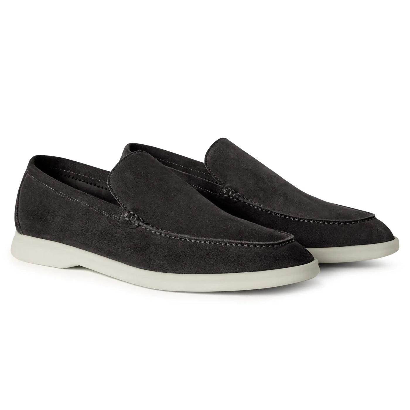 Mocassins Daim — Anthracite — vue 2 | COMOCLO