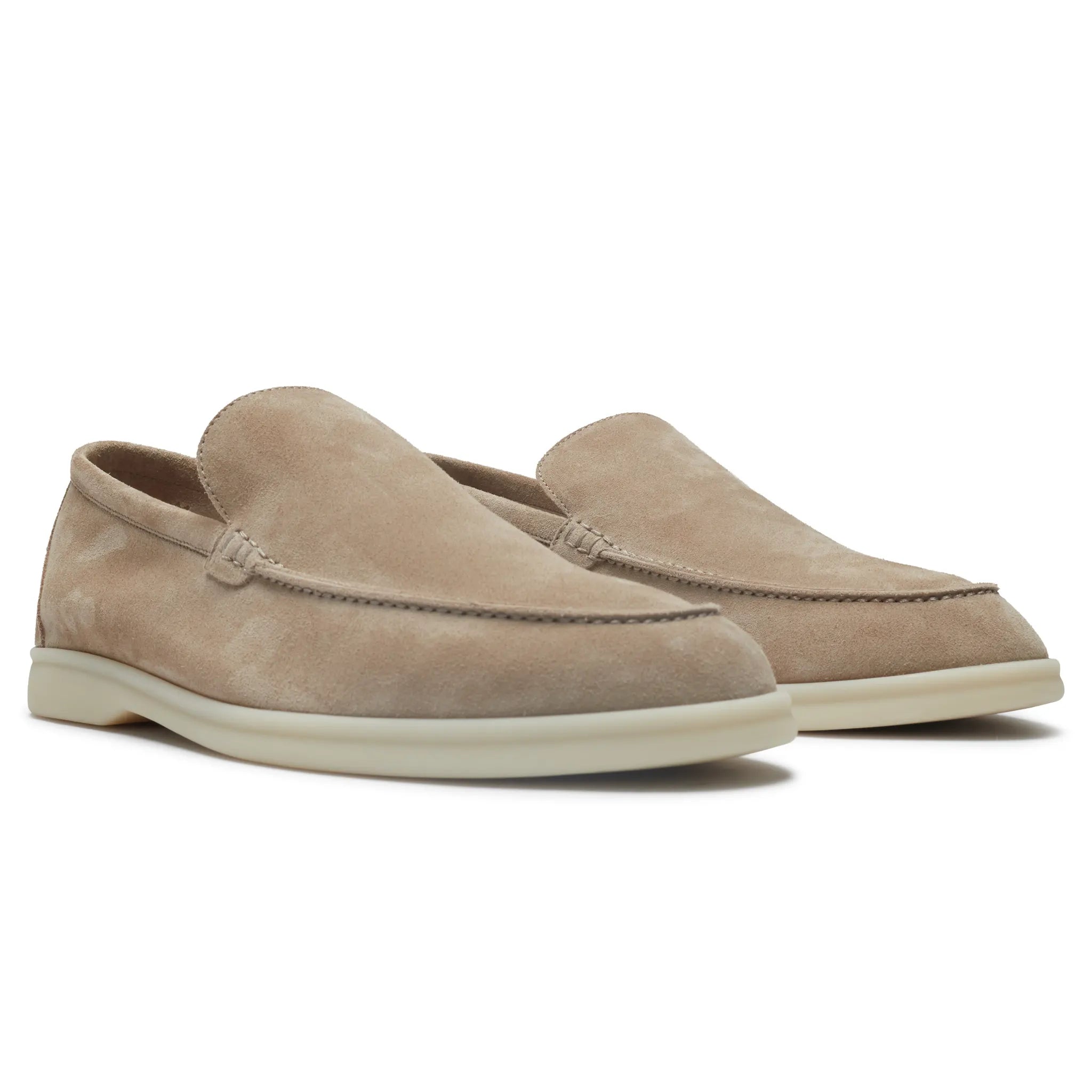 Mocassins Daim — Beige — vue 2 | COMOCLO
