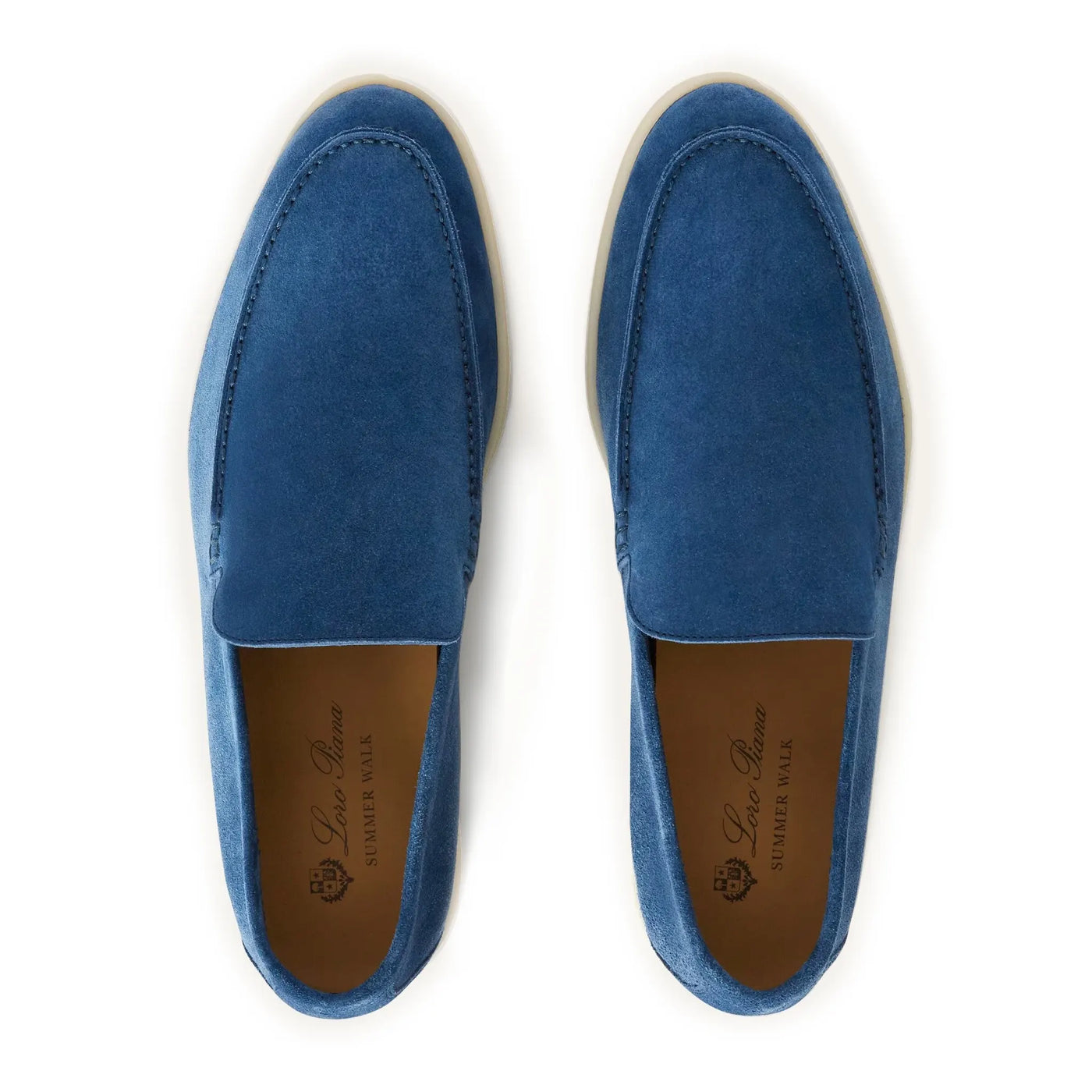 Mocassins Daim — Bleu Cobalt — vue 3 | COMOCLO