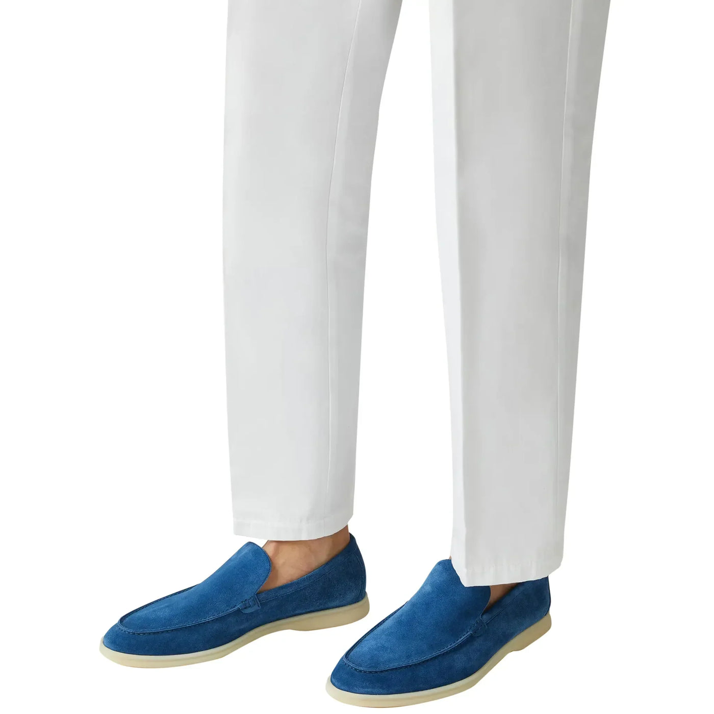Mocassins Daim — Bleu Cobalt — vue 7 | COMOCLO