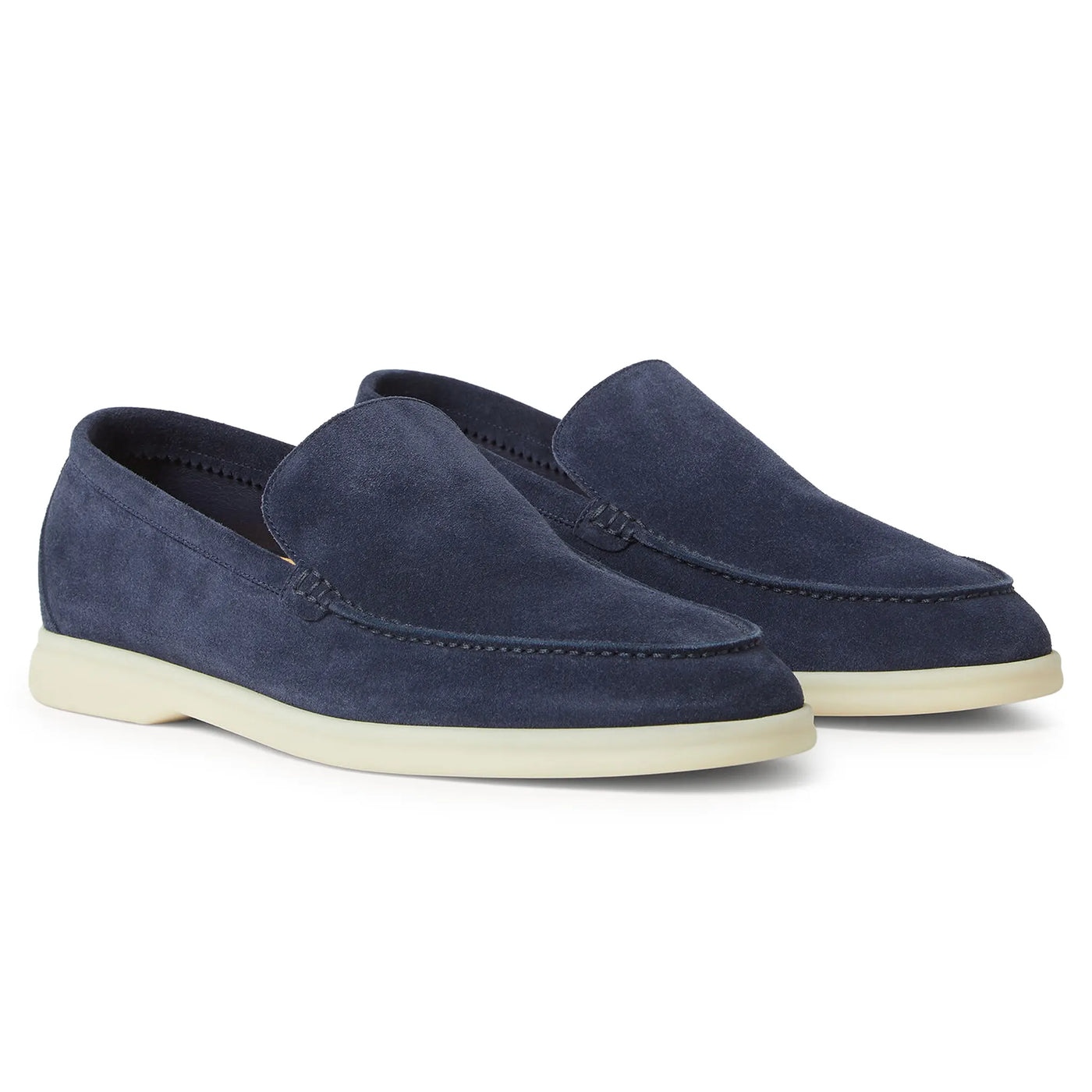 Mocassins Daim — Bleu Nuit — vue 2 | COMOCLO