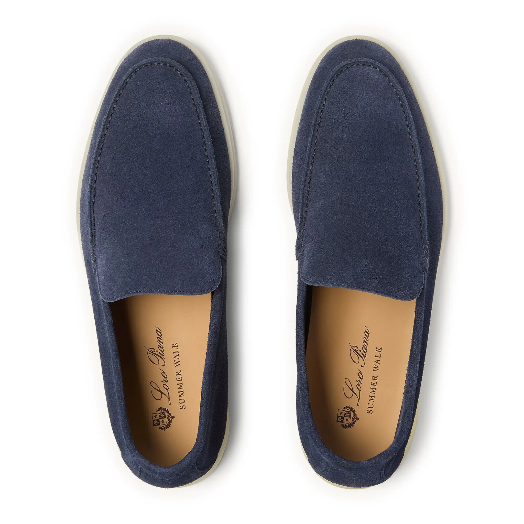 Mocassins Daim — Bleu Nuit — vue 3 | COMOCLO