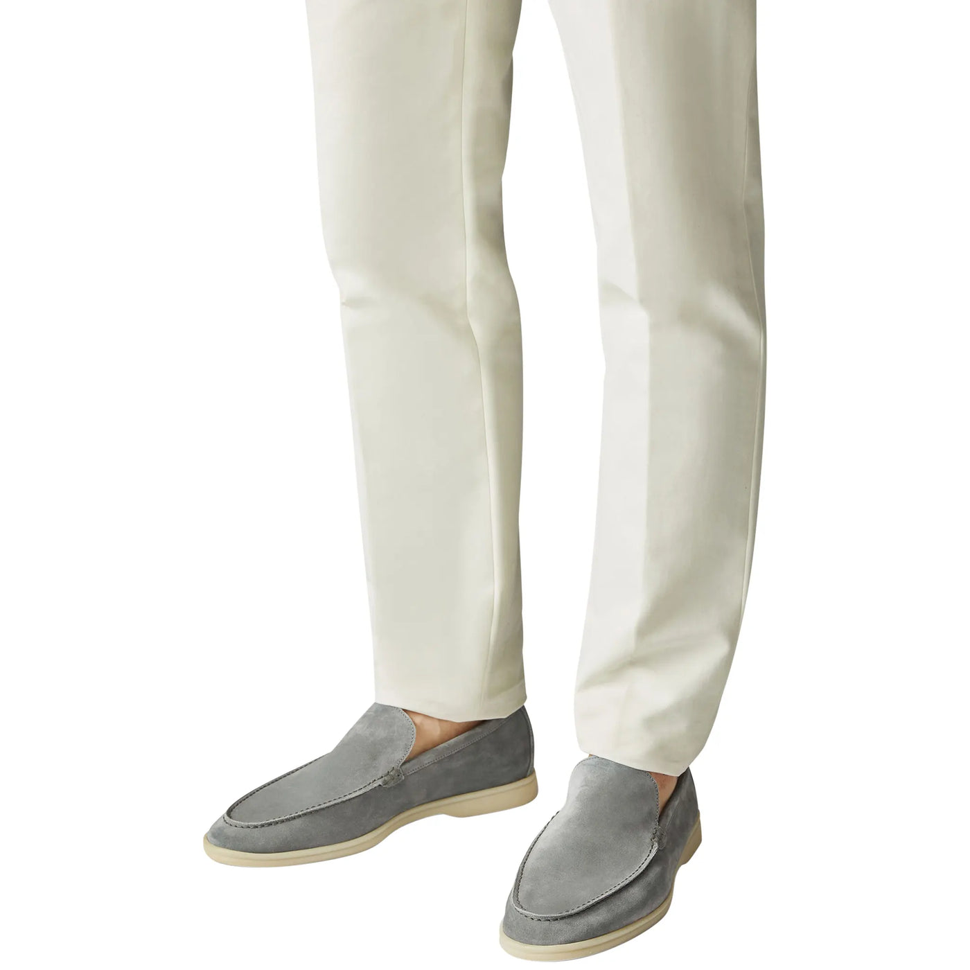 Mocassins Daim — Gris Perle — vue 7 | COMOCLO