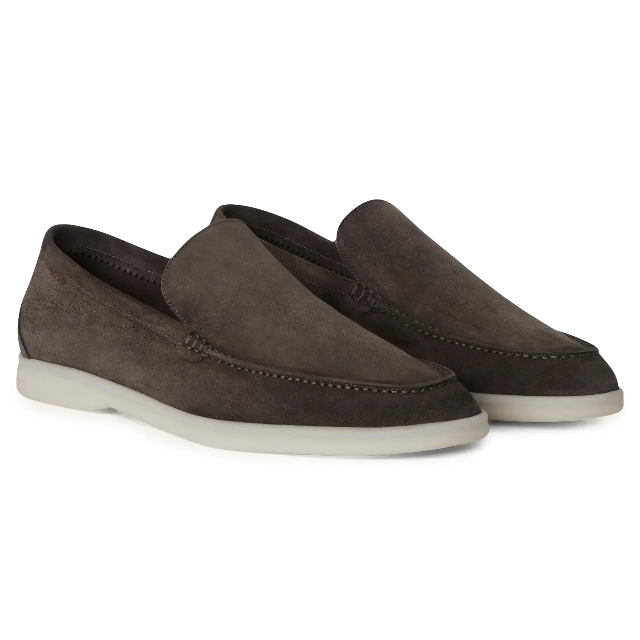 Mocassins Daim — Gris Taupe — vue 2 | COMOCLO