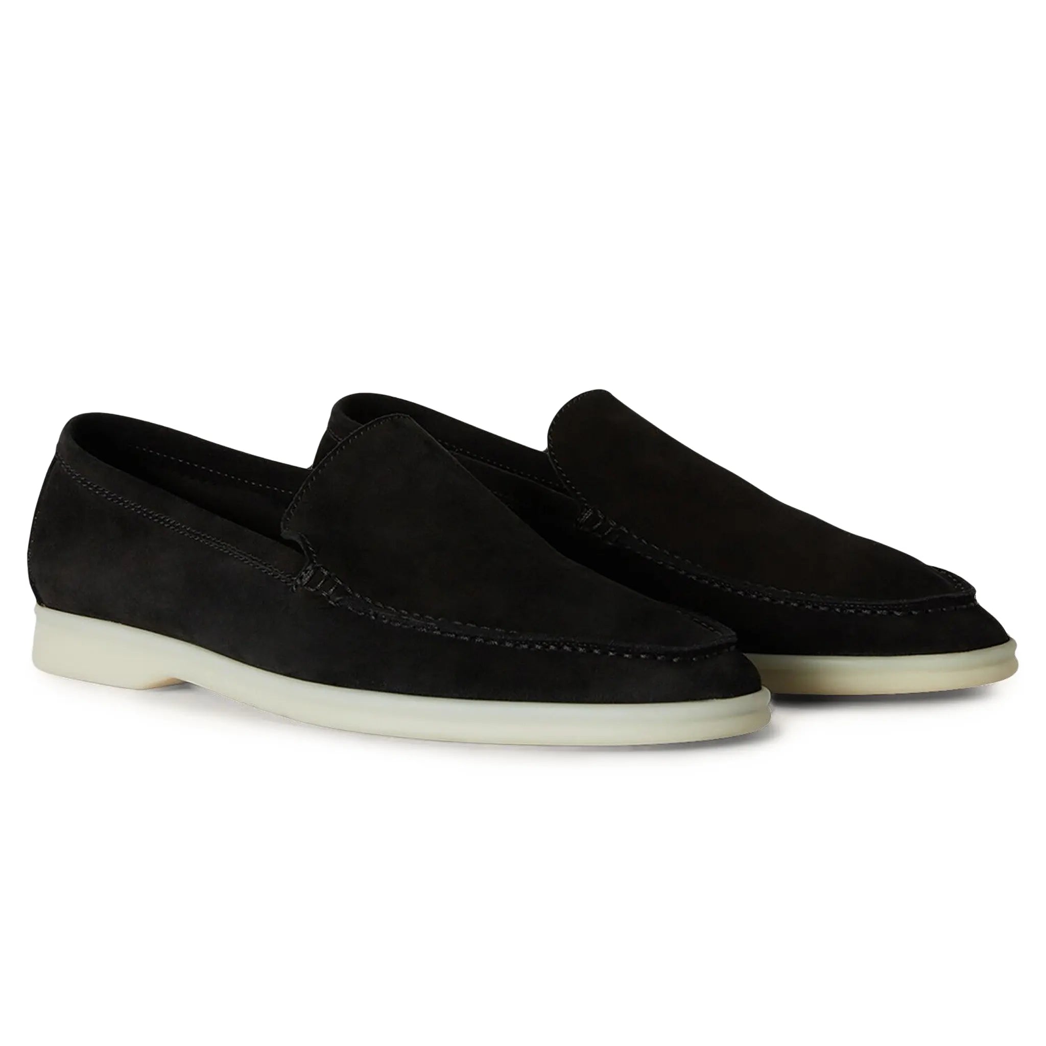 Mocassins Daim — Noir — vue 2 | COMOCLO
