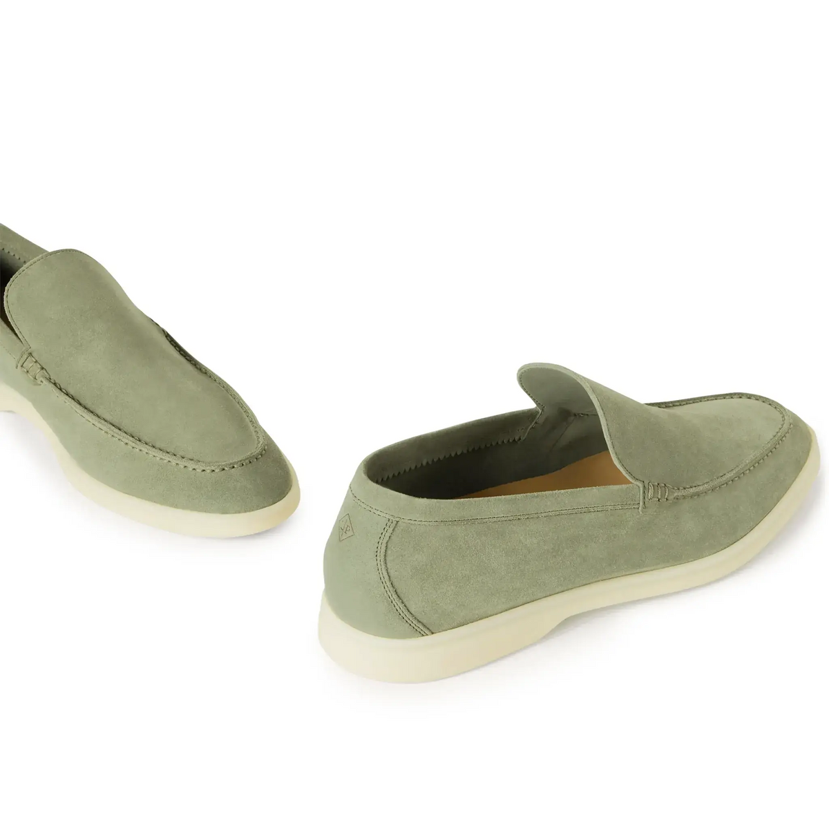 Mocassins Daim — Vert — vue 6 | COMOCLO