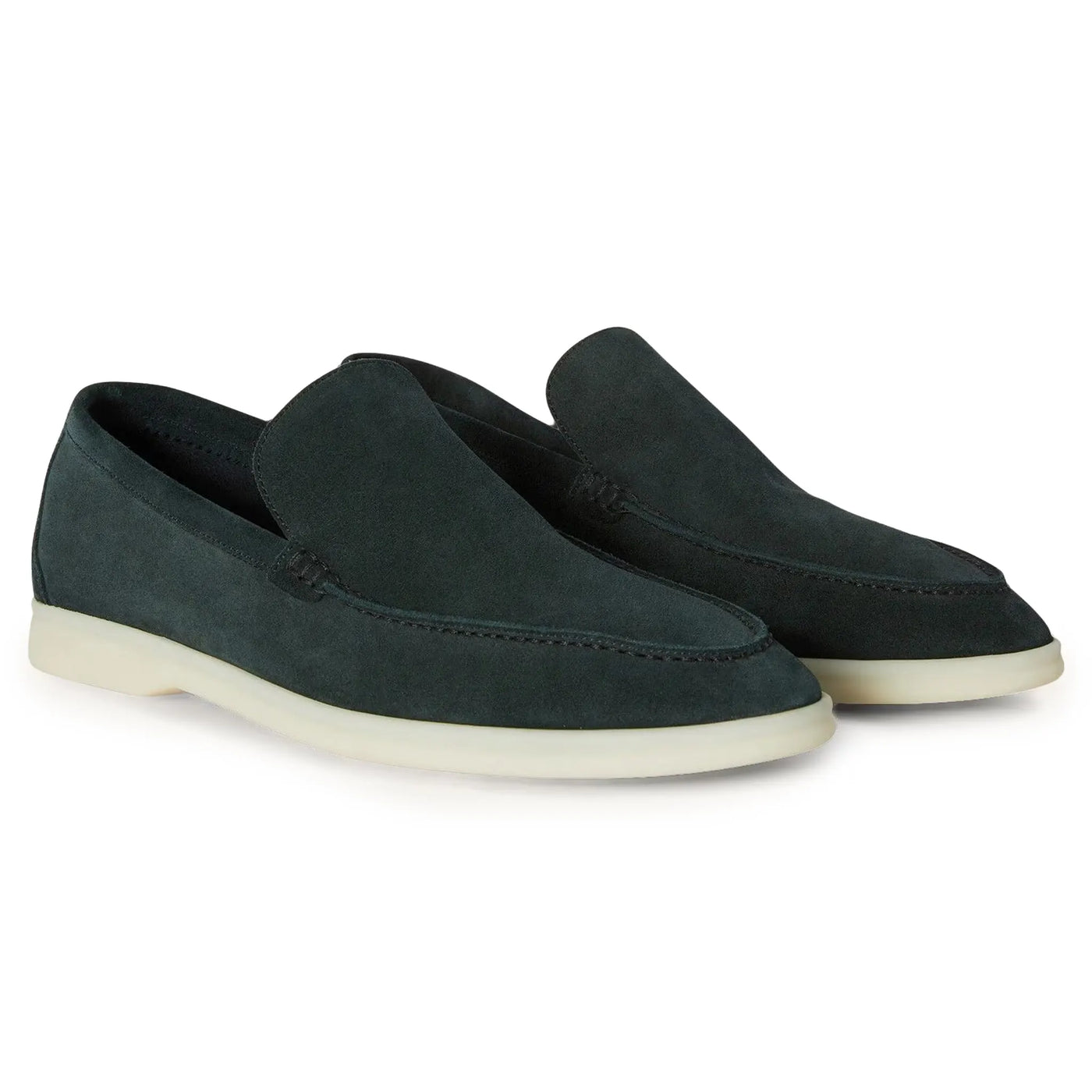 Mocassins Daim — Vert Foncé — vue 2 | COMOCLO