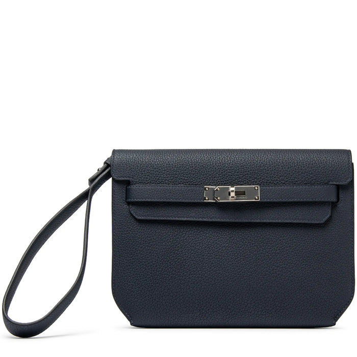 Pochette Cuir — Bleu Nuit