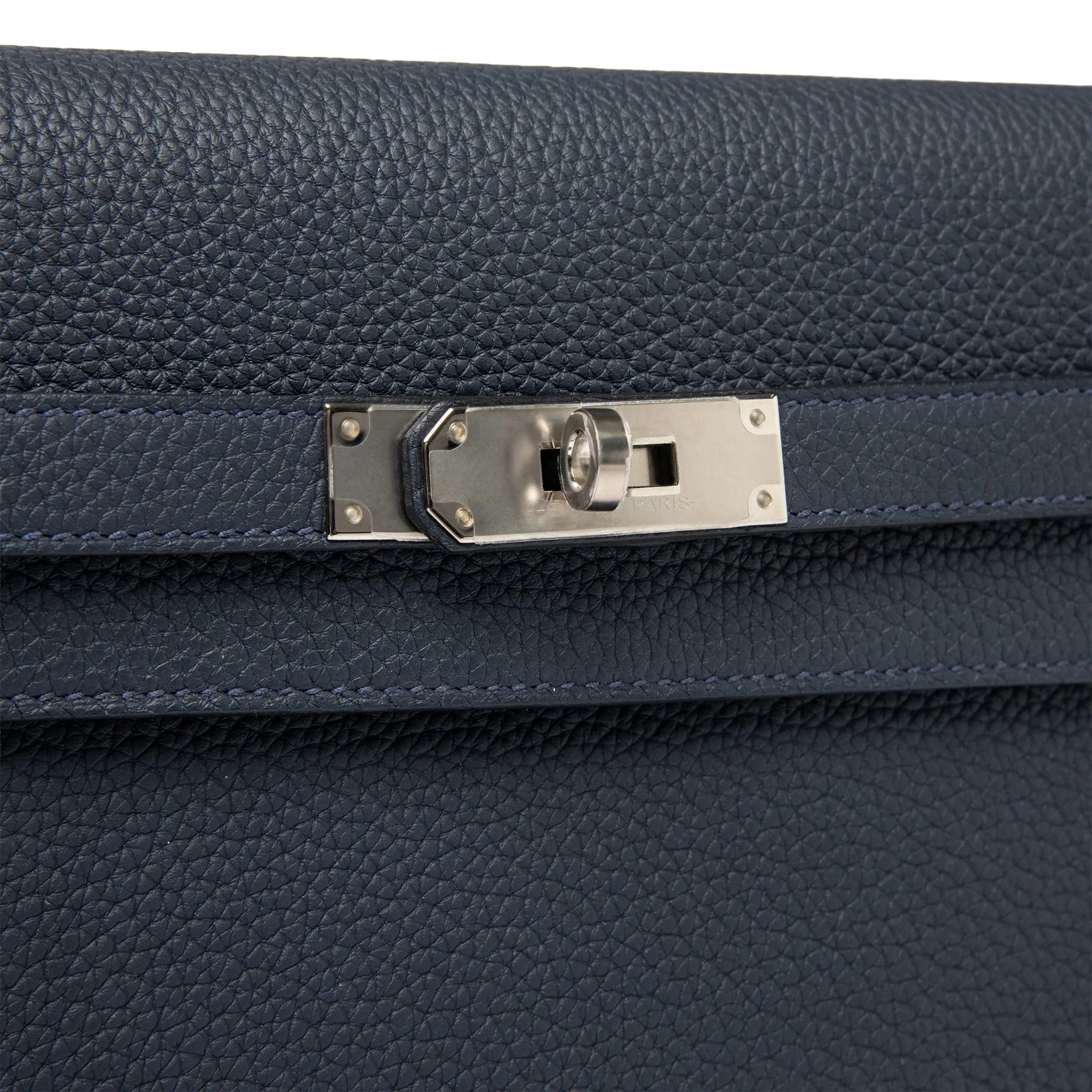 Pochette Cuir — Bleu Nuit — vue 3 | COMOCLO