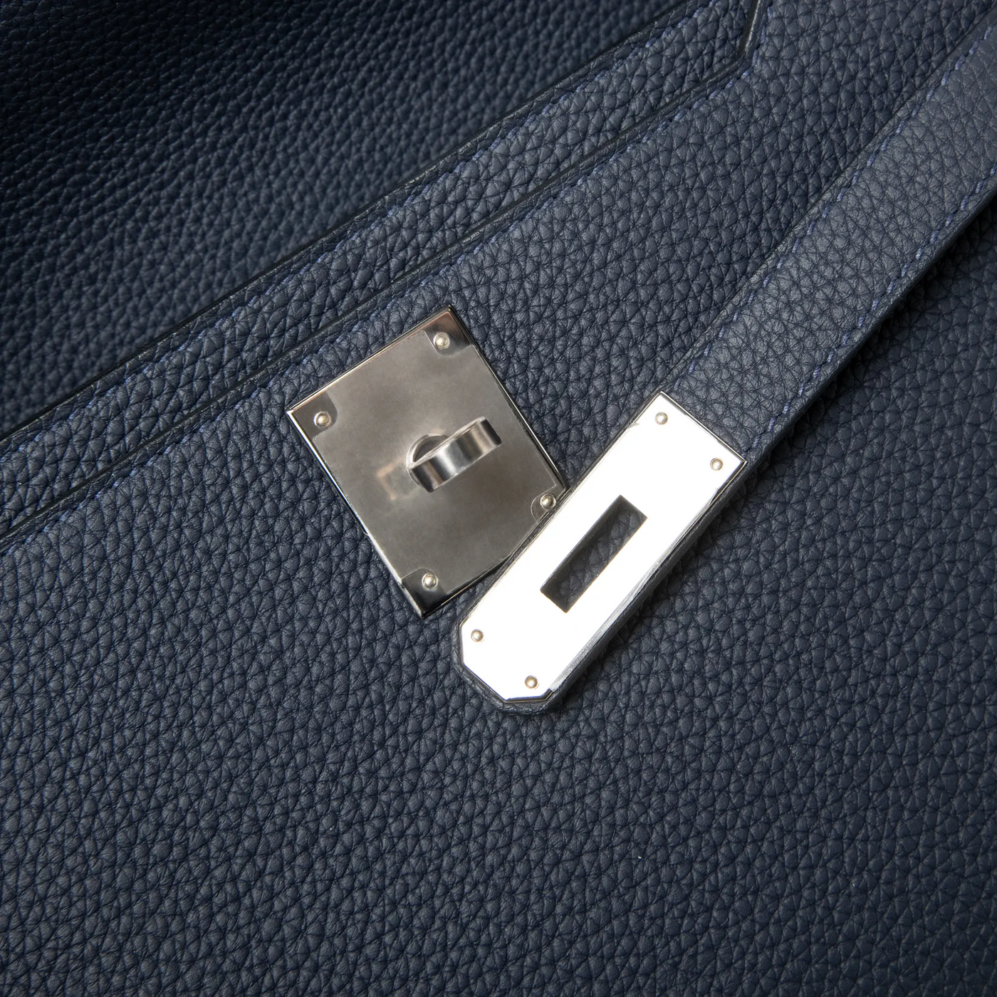 Pochette Cuir — Bleu Nuit — vue 6 | COMOCLO