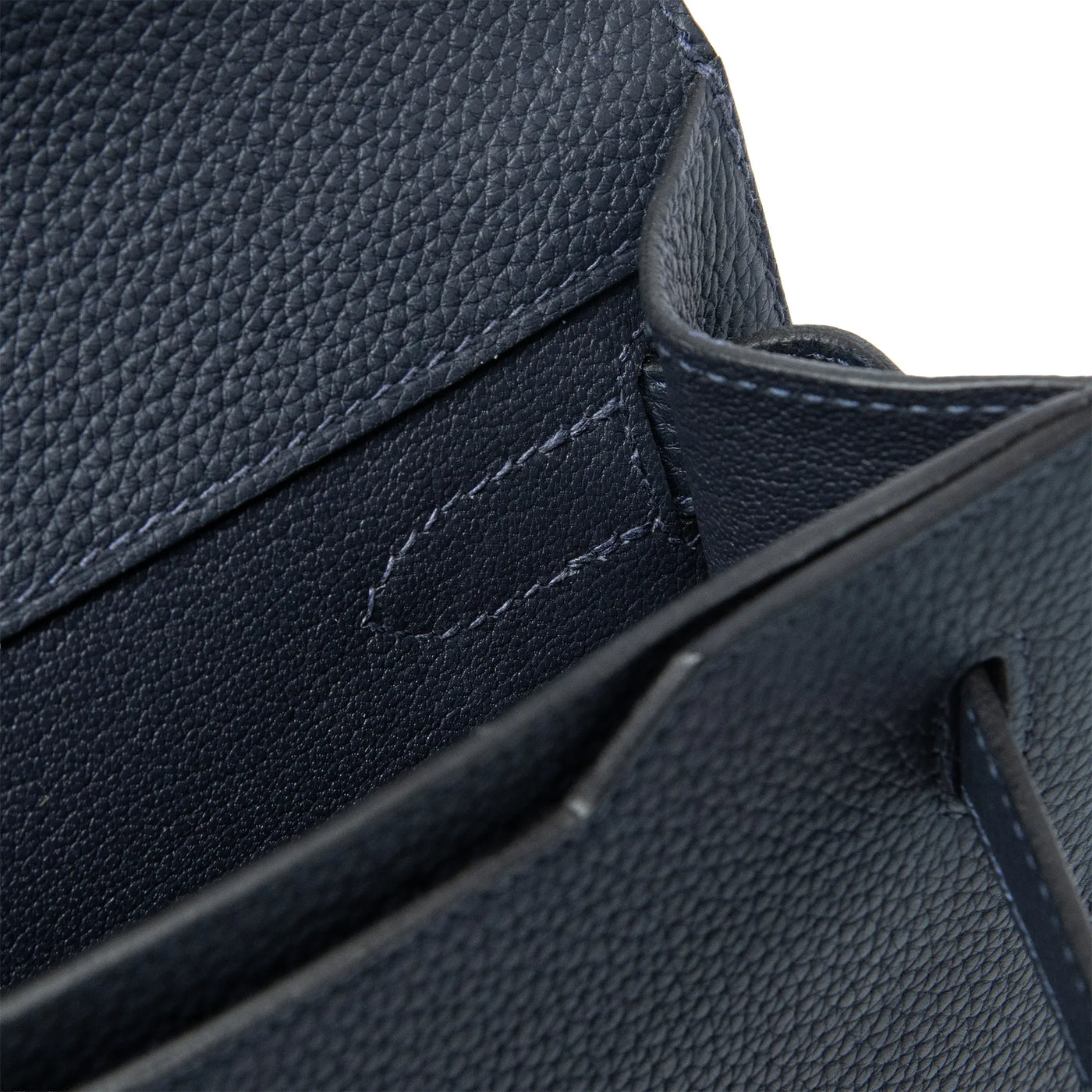 Pochette Cuir — Bleu Nuit — vue 8 | COMOCLO