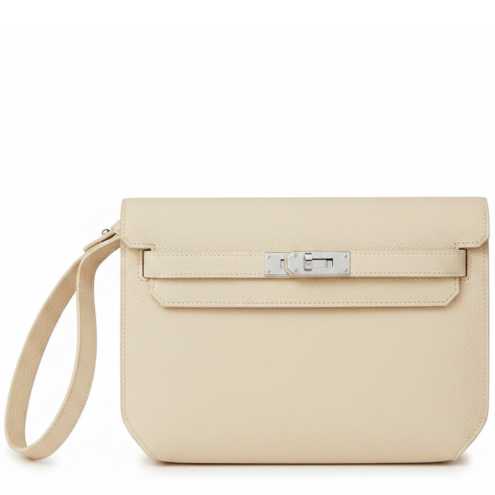 Pochette Cuir — Crème