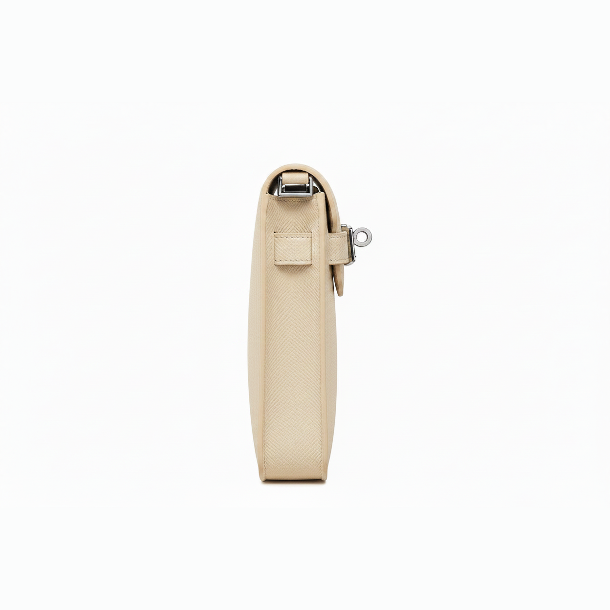 Pochette Cuir Crème COMOCLO — détail