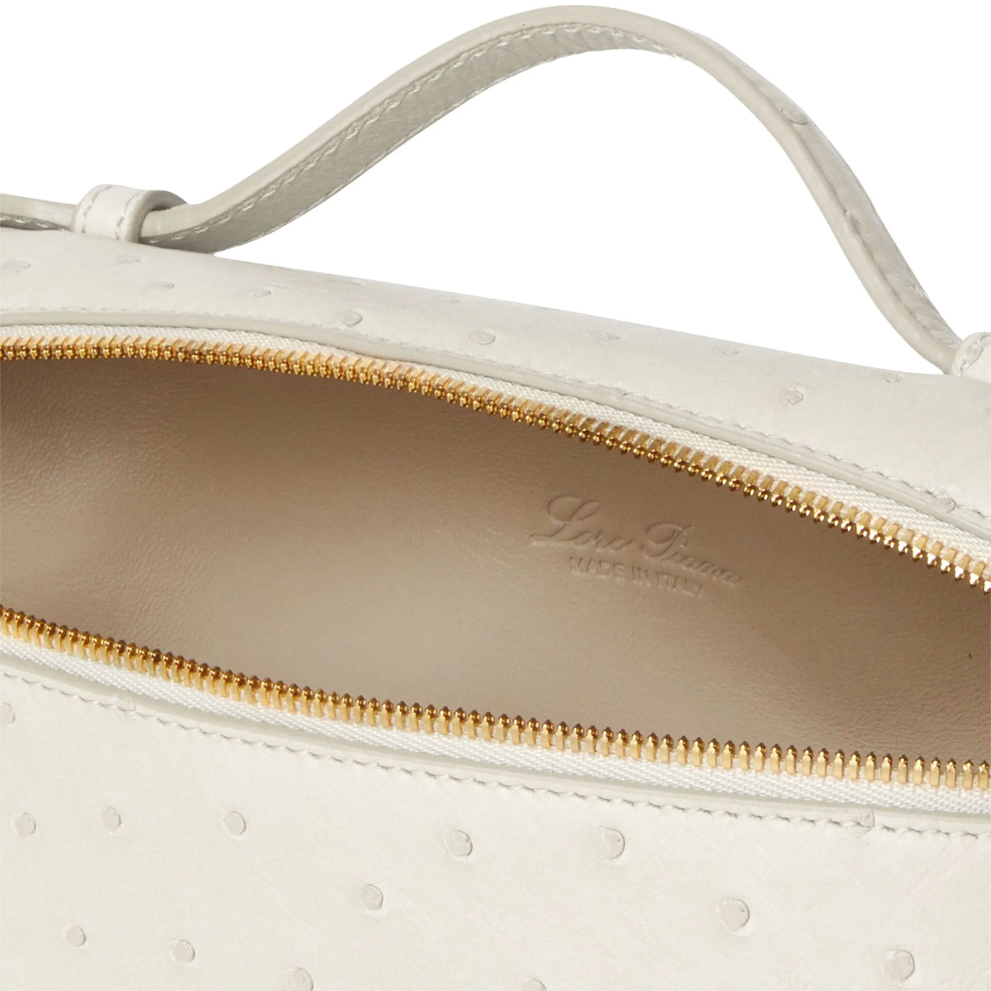 Sacoche Cuir Grainé — Blanc — vue 6 | COMOCLO