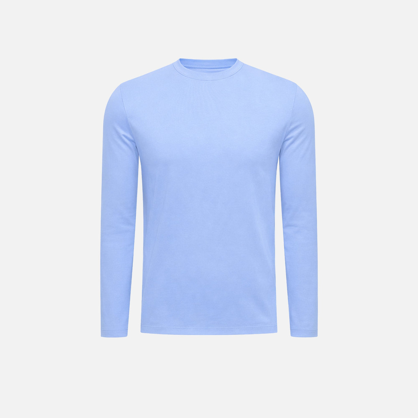 T-Shirt Manches Longues Satiné — Bleu Layette