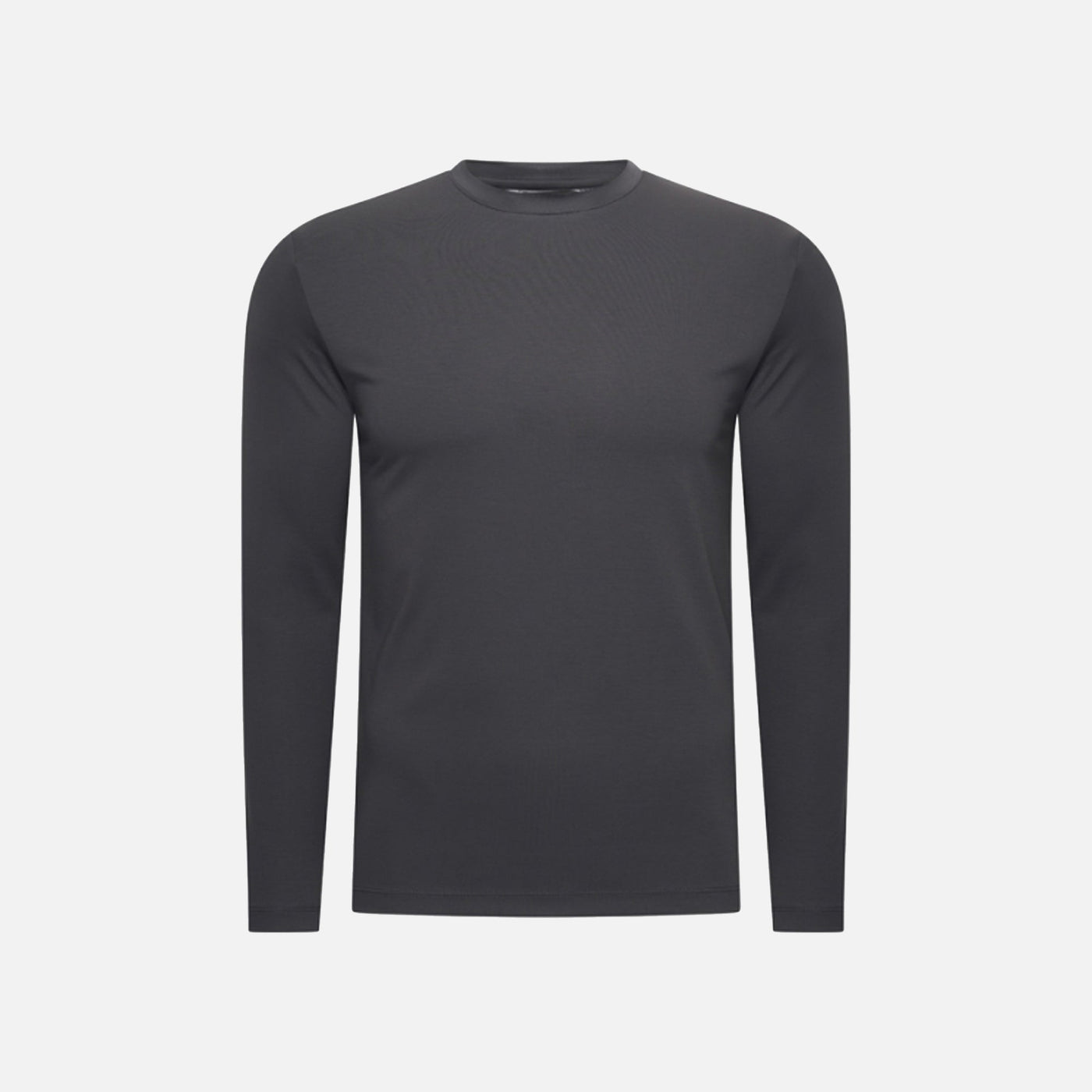 T-Shirt Manches Longues Satiné — Gris Foncé