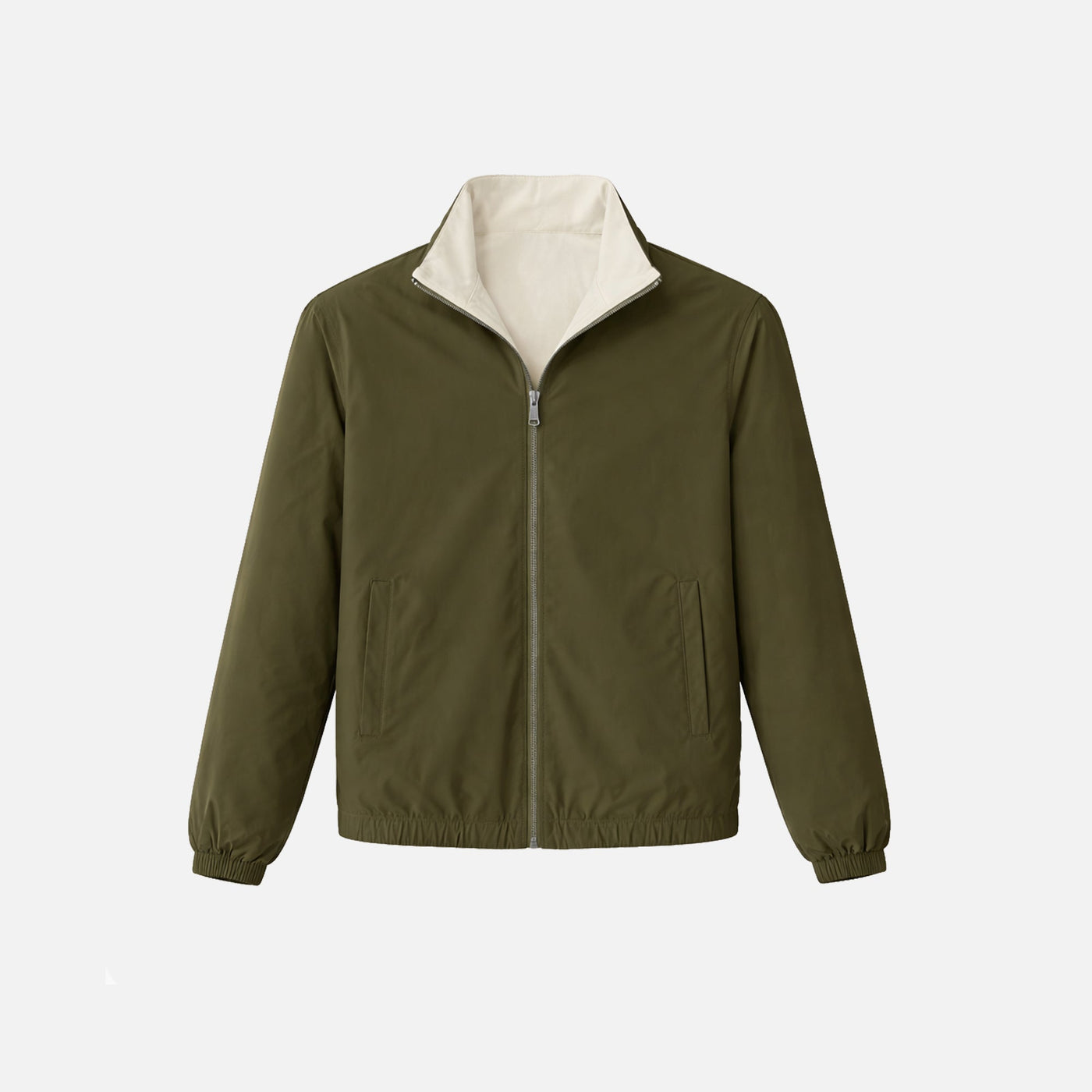 Veste Réversible Voyage — Olive / Crème